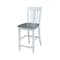 International Concepts Round 30 in Rd Ped Gathering Ht Table, 2 San Remo Stools, White/Heather Gray, 30 W, 30 L, 35.1 in H K05-30RT-6B-S102-2 - alternate 2